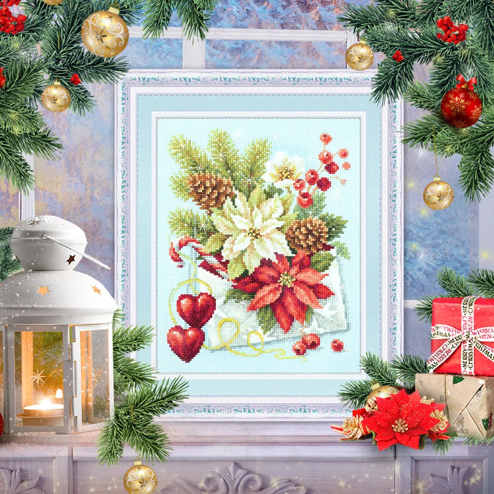 Merry Christmas! Counted Cross Stitch Kit by Magic Needle 100-241-0