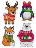 Pets in Sweaters 185CS Counted cross stitch kit with plastic canvas-0