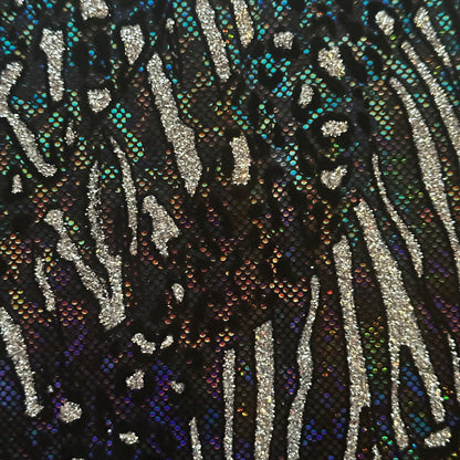 Cheetah Flocking Glitters 4-Way Nylon Stretch Fabric | Spandex Palace-6