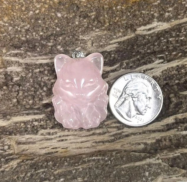 9 Tail Fox, Gemstone Pendants, 23x31mm (1pc)-10