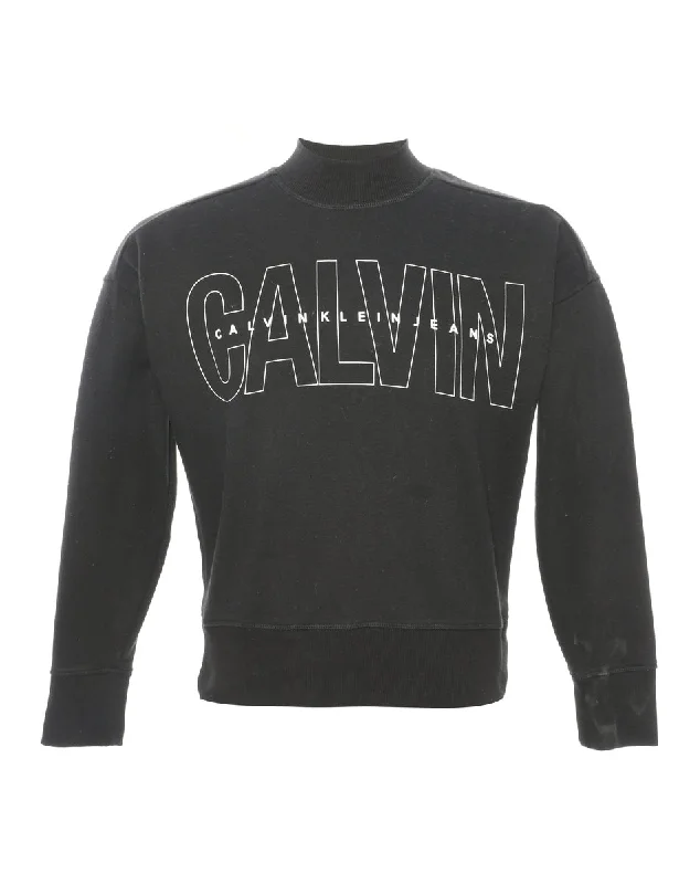 Black Calvin Klein Printed Sweatshirt - XS Lace unclassified dresses