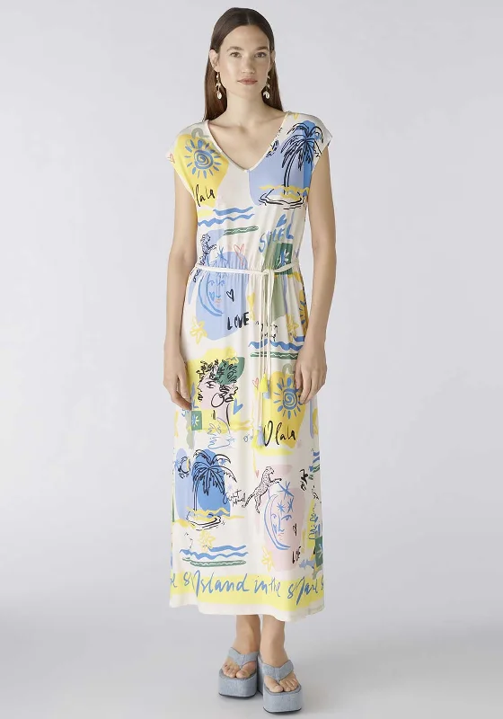 Oui Summer Graphic Maxi Dress, Multi Beach unclassified dresses