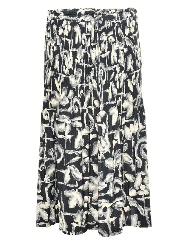 Floral Pleated Skirt - S Embroidered unclassified dresses