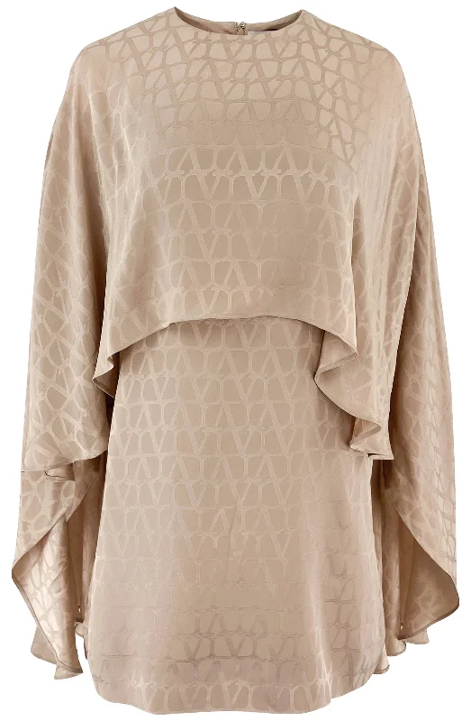 Valentino Toile Iconographe Mini Dress in Blush Beige Plus size unclassified dresses