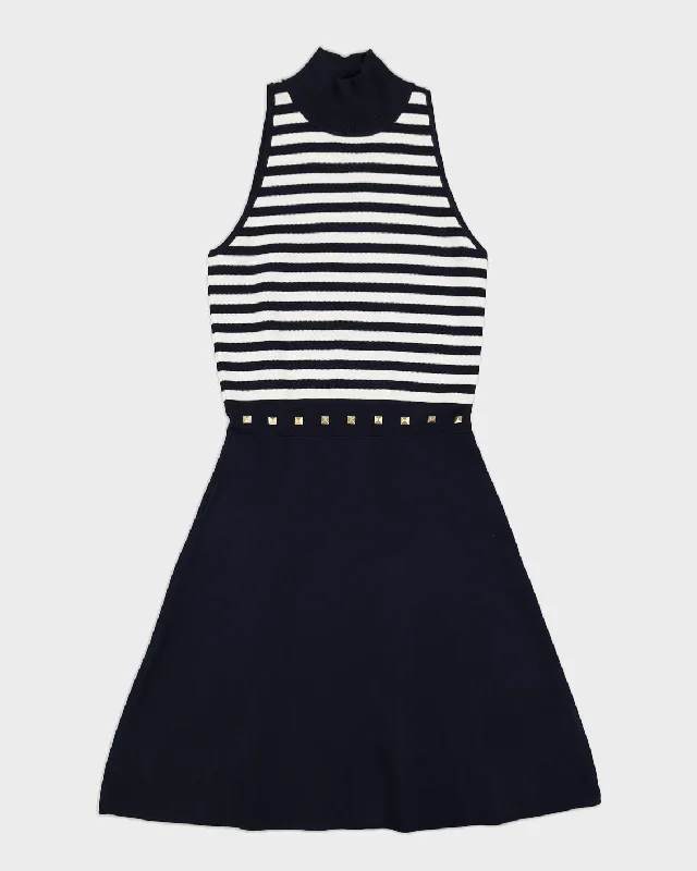 Michael Kors Blue Striped Sleeveless Dress - XS Wedding guest unclassified dresses