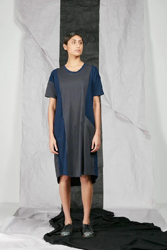 SL21 RIYA POCKET DRESS - INDIGO SLATE Bodycon unclassified dresses