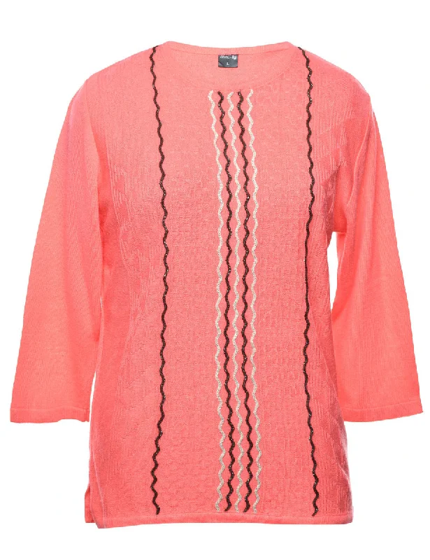 Fine Knit Jumper - L Bright color unclassified dresses