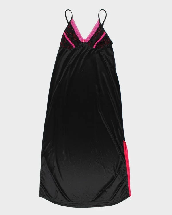 Y2k 00s Black Slip Dress - M Wrap unclassified dresses