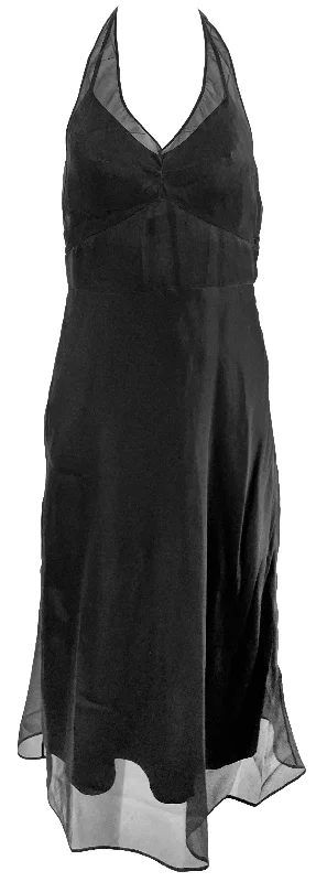 Prada Organza Halter Dress in Black Luxury unclassified dresses