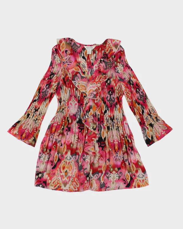 Y2k 00s Alison Taylor Ruffle Pattern Dress - XL One-shoulder unclassified dresses