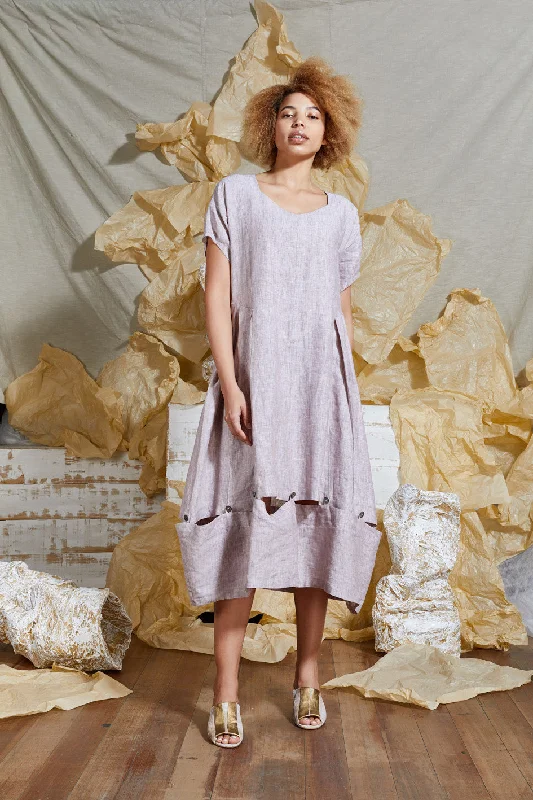 S/S 20 CERISE CONVERTIBLE DRESS - ROSE SAND Knitted unclassified dresses