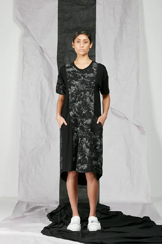 SL21 RIYA POCKET DRESS - MOTTLED OBSIDIAN Halter unclassified dresses