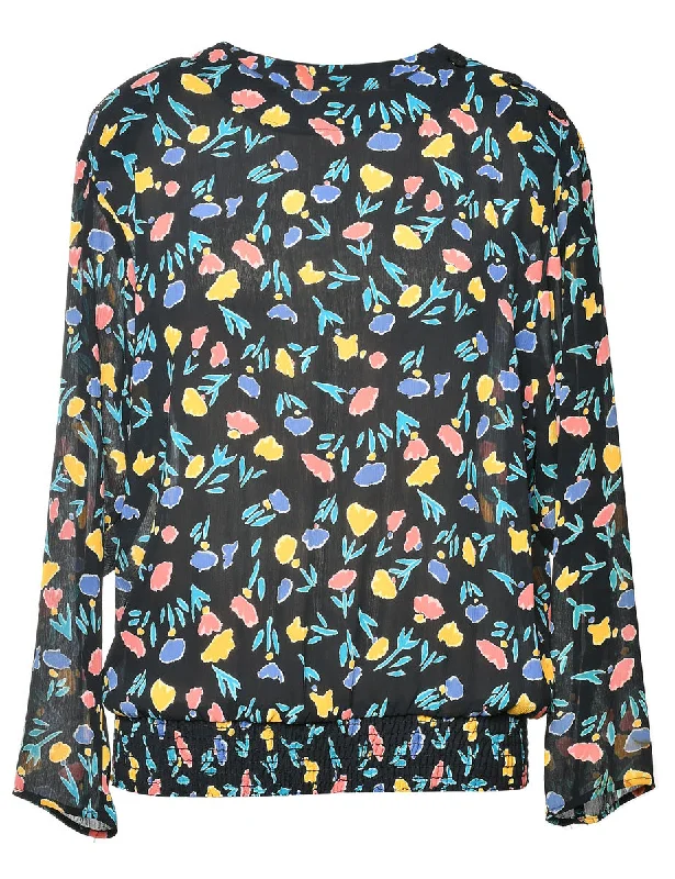 Floral Printed Top - L Y2K unclassified dresses