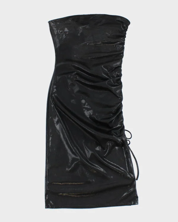 Vintage Y2k 00s Morgan De Toi Strapless Ruched Dress - S Silk unclassified dresses